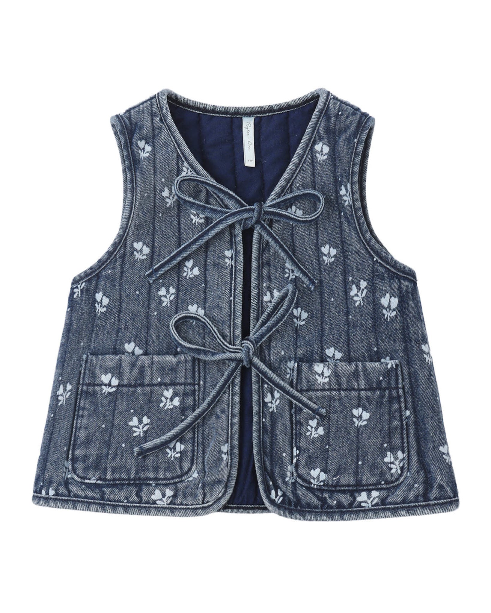 Heart Ditsy Denim Vest