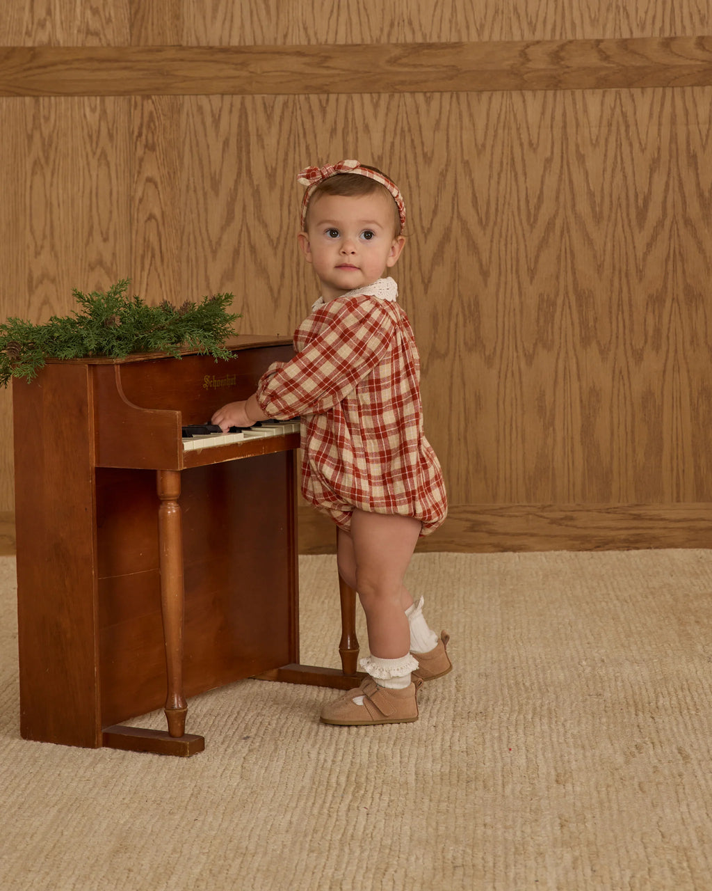 Red Plaid Heidi Romper
