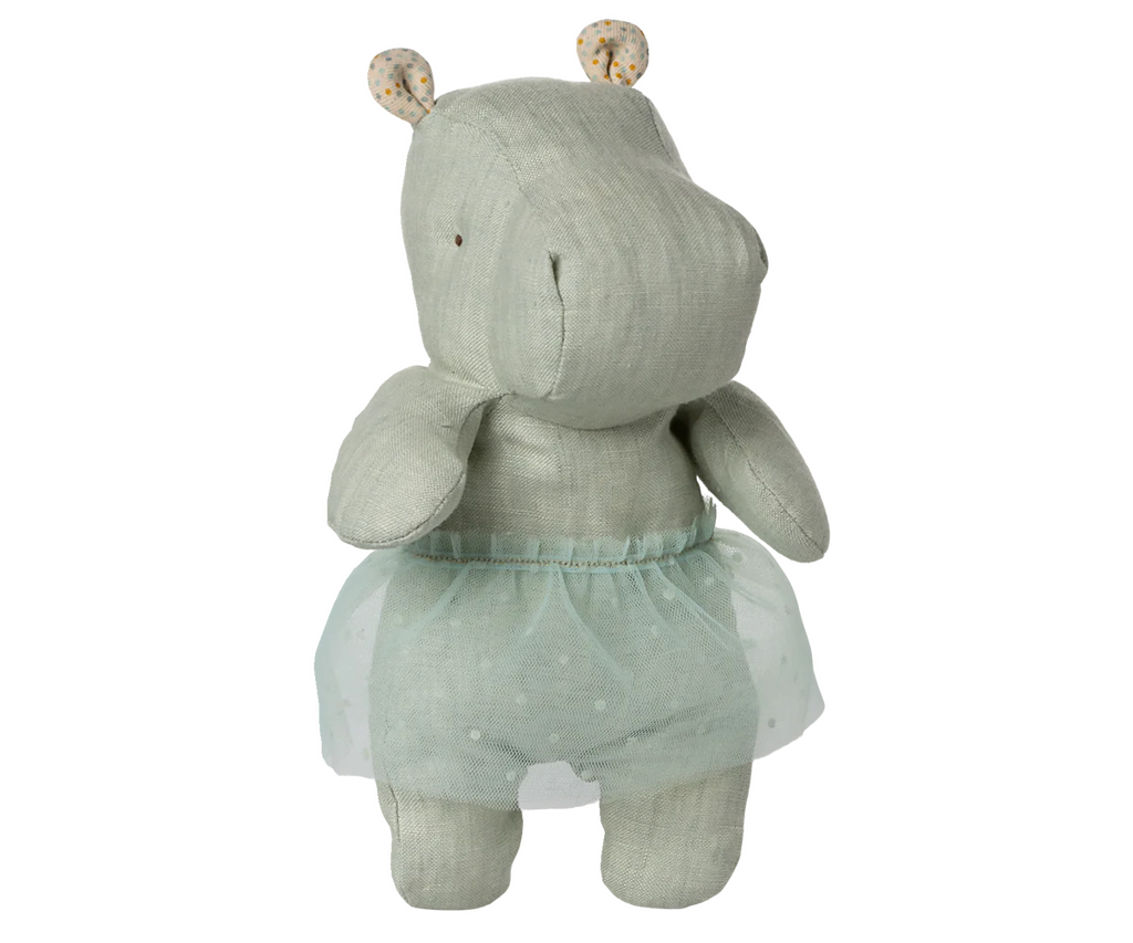 Small Soft Mint Hippo with Skirt