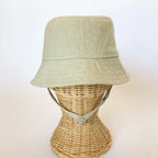 Beige Linen Bucket Hat