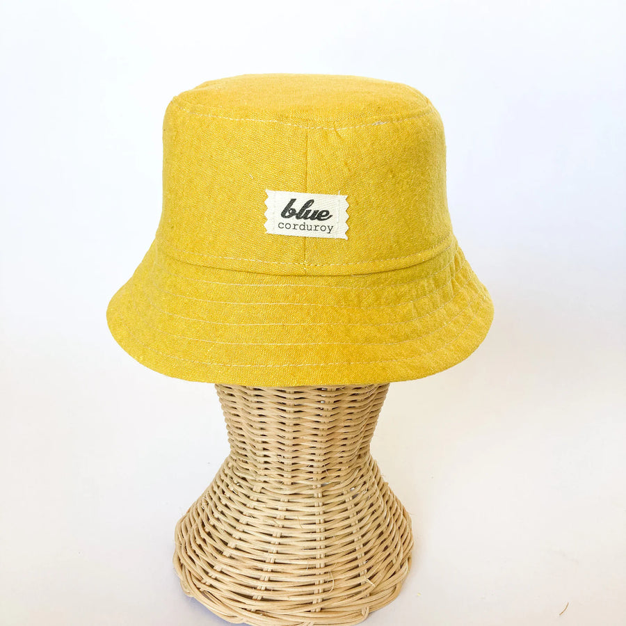 Yellow Linen Bucket Hat
