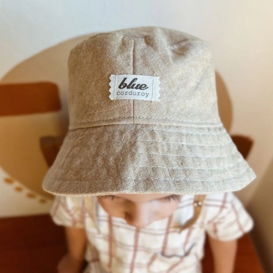 Tan Linen Bucket Hat