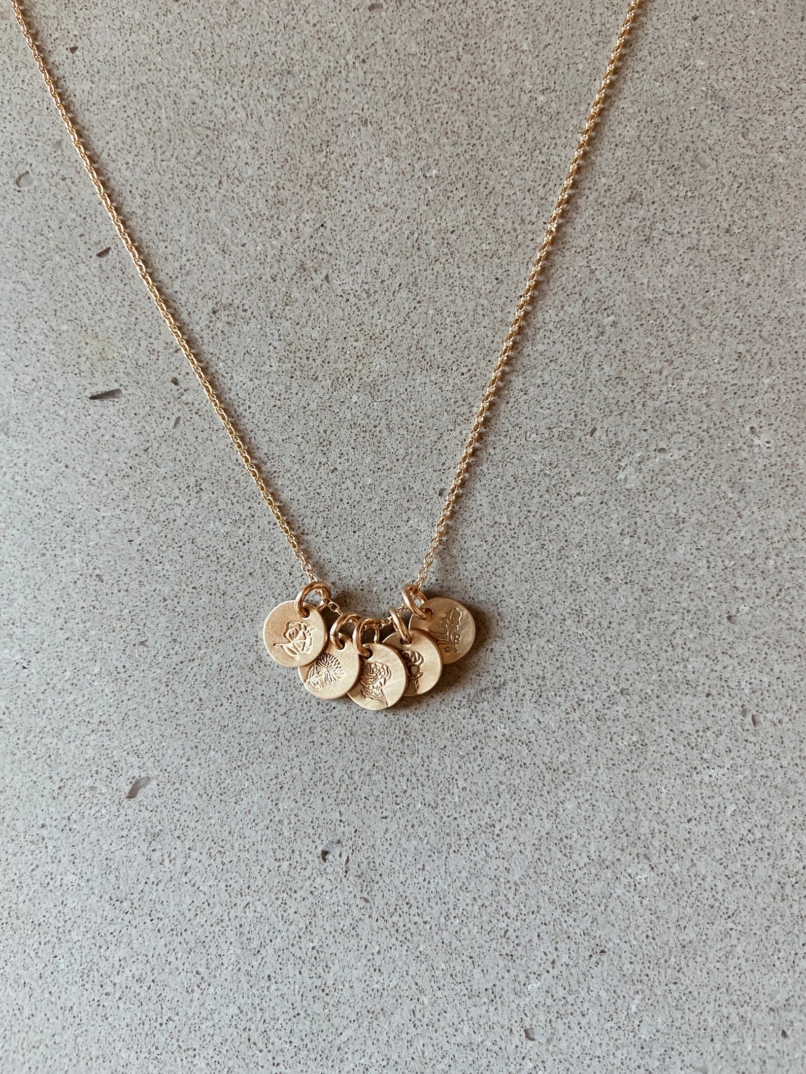Birth Flower Necklace Chain