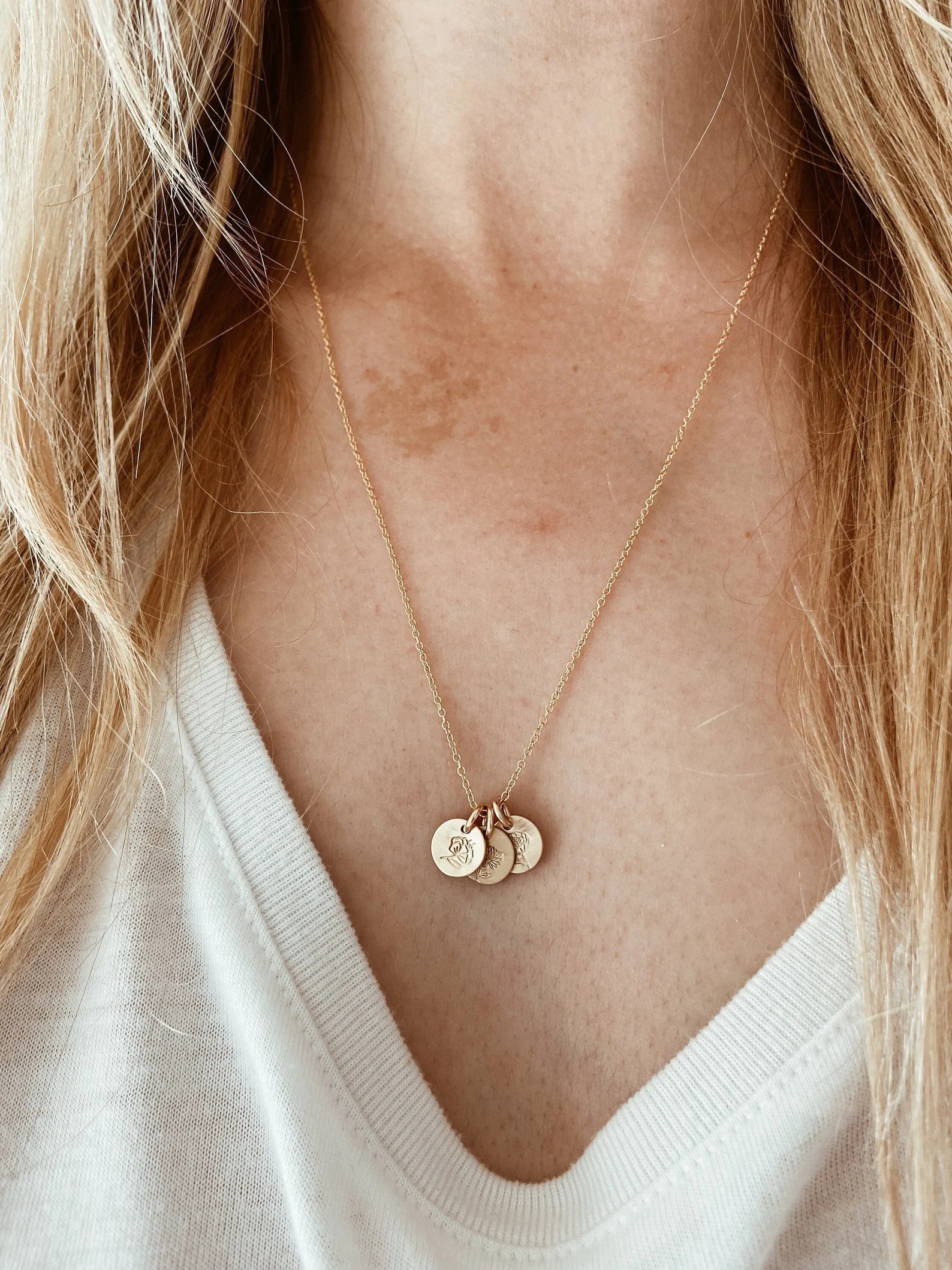 Birth Flower Necklace Chain