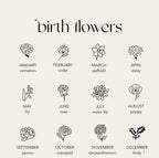 Birth Flower Necklace Chain