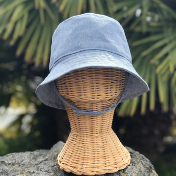 Blue Linen Bucket Hat