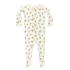 Island Palm Trees Ribbed Zip Romper