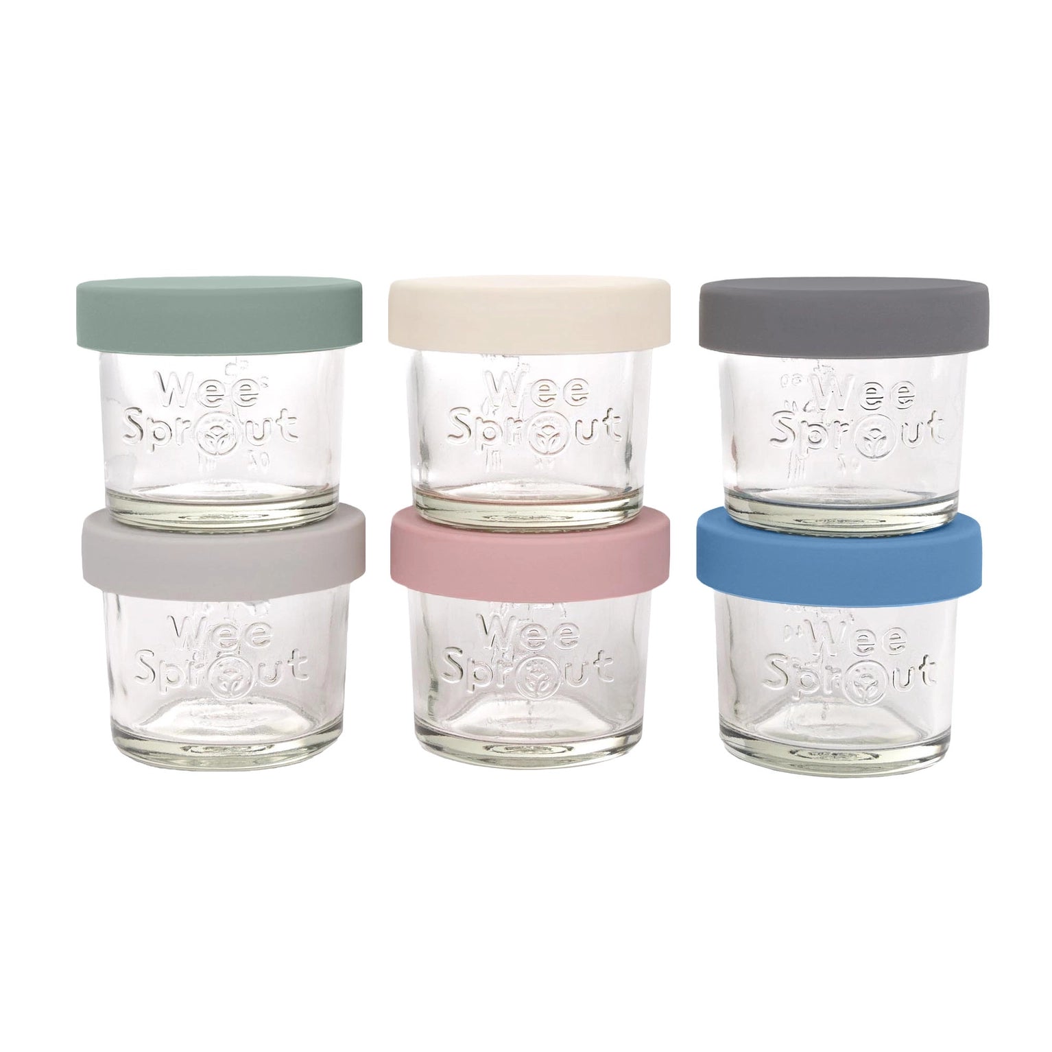 4oz Glass Jars & Lids - Set of 6