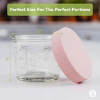 4oz Glass Jars & Lids - Set of 6