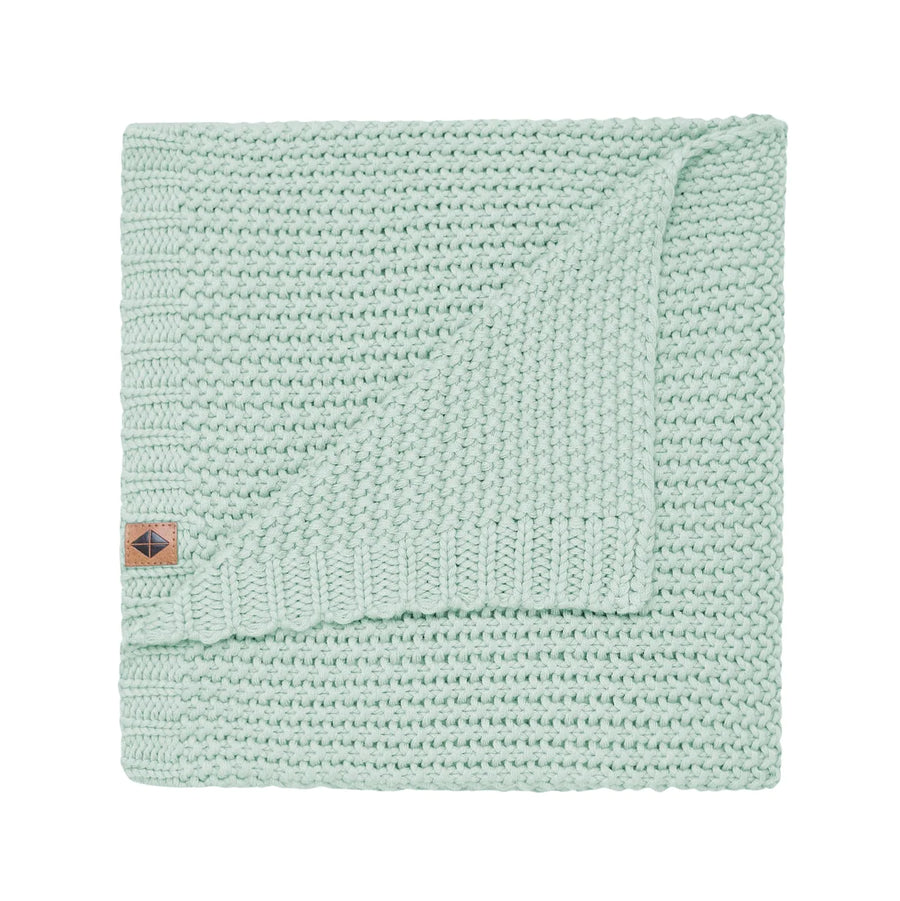 Sage Chunky Knit Baby Blanket