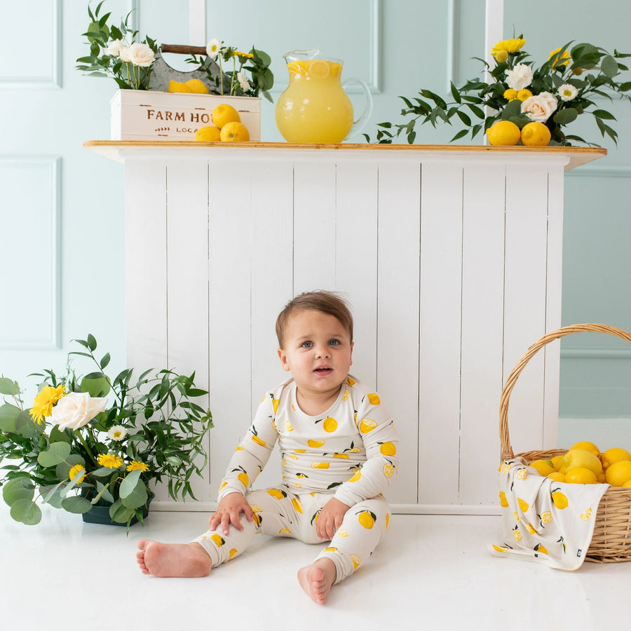 Lemon Bamboo Long Sleeve Pajamas