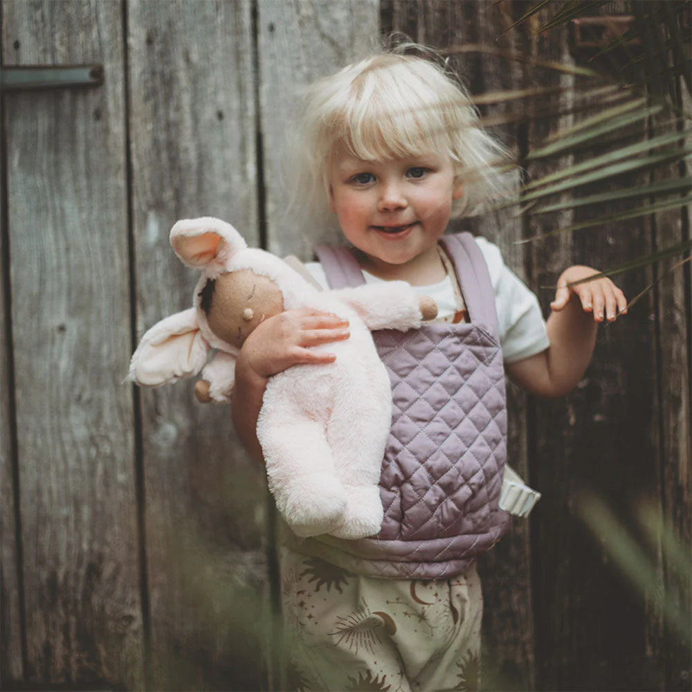 Lavender - Quilted Doll Carrier