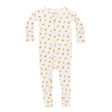 Lemons Ribbed Zip Romper