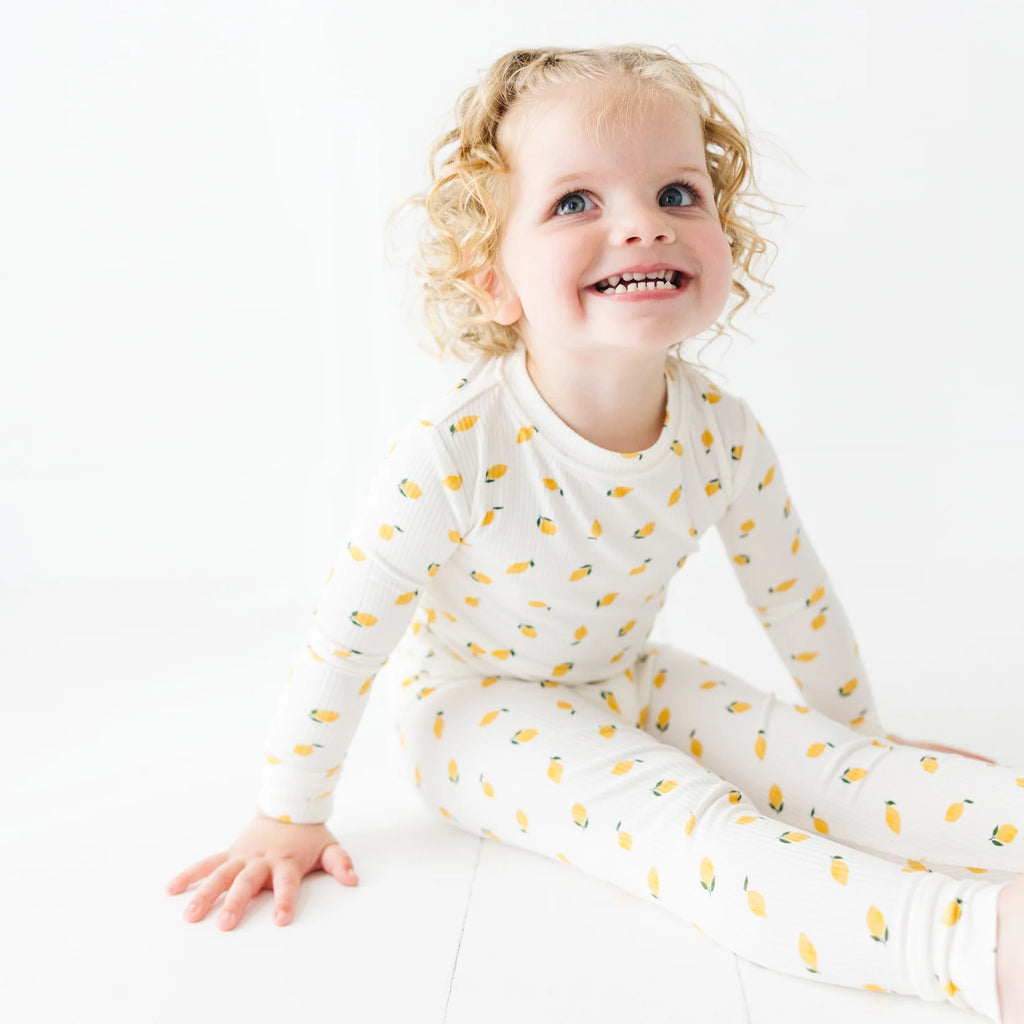 Lemons Ribbed Two-Piece Set