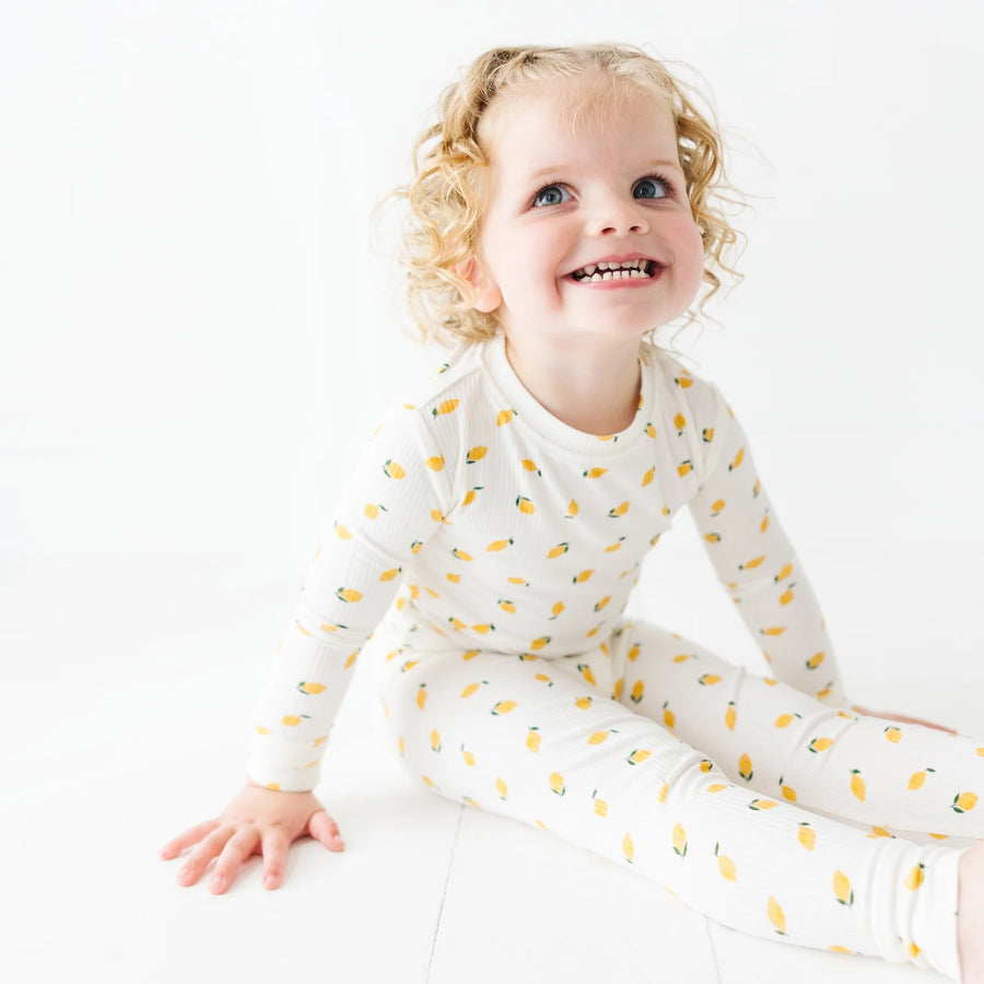 Lemons Ribbed Two-Piece Set