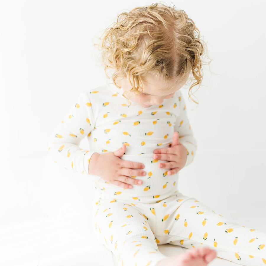 Lemons Ribbed Two-Piece Set