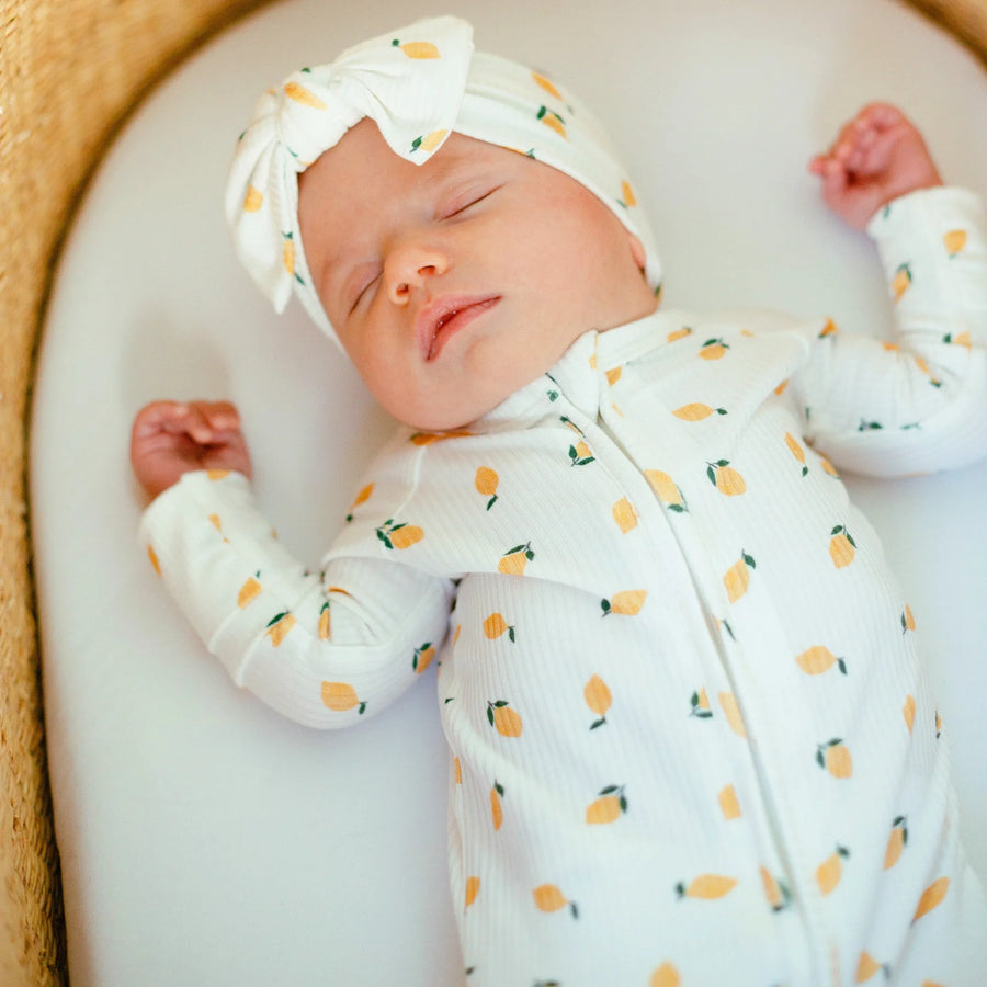Lemons Ribbed Zip Romper