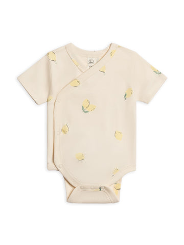 Lemon Organic Cotton Kimono Bodysuit