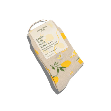 Socks That Plant Trees - Beige Lemons