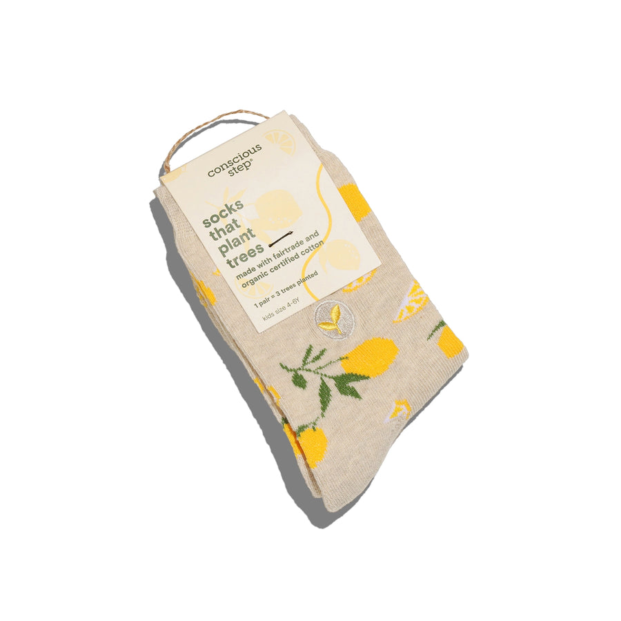 Socks That Plant Trees - Beige Lemons