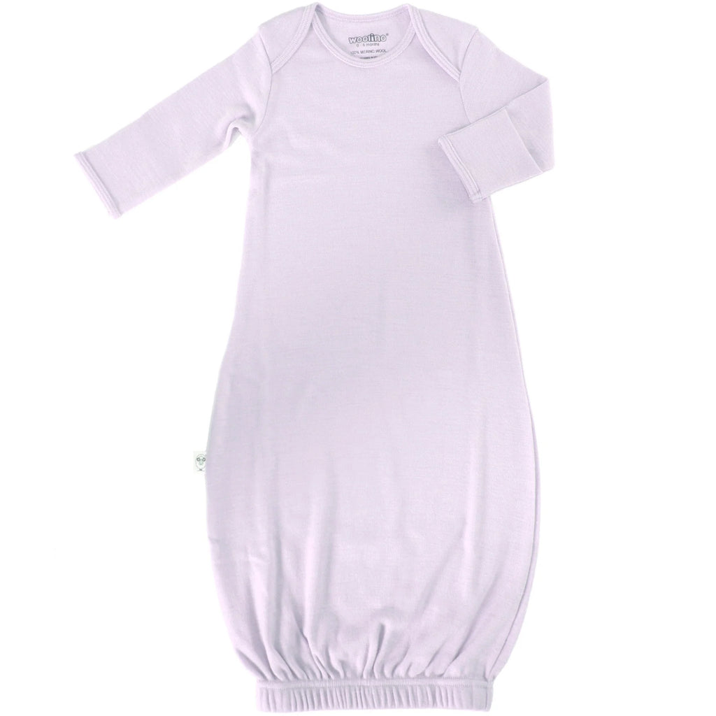 Merino Wool Baby Gown - Lilac