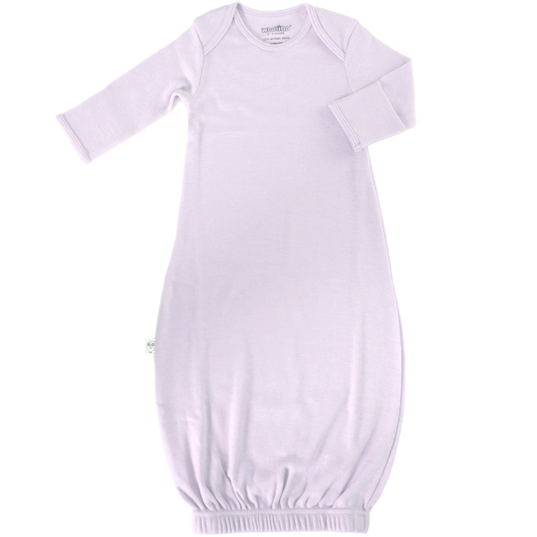Merino Wool Baby Gown - Lilac