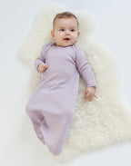 Merino Wool Baby Gown - Lilac