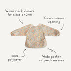 Long Sleeve Bib - Happy Flowers Check