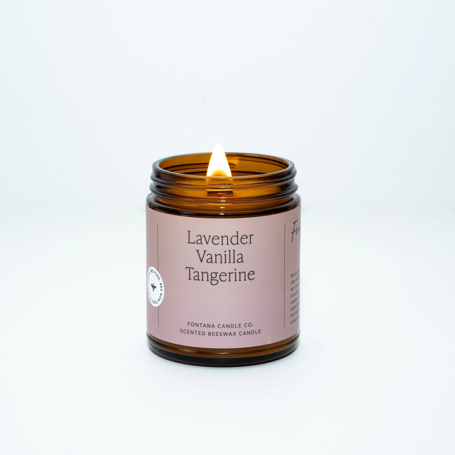 Lavender Vanilla Tangerine Essential Oil Beeswax Candle