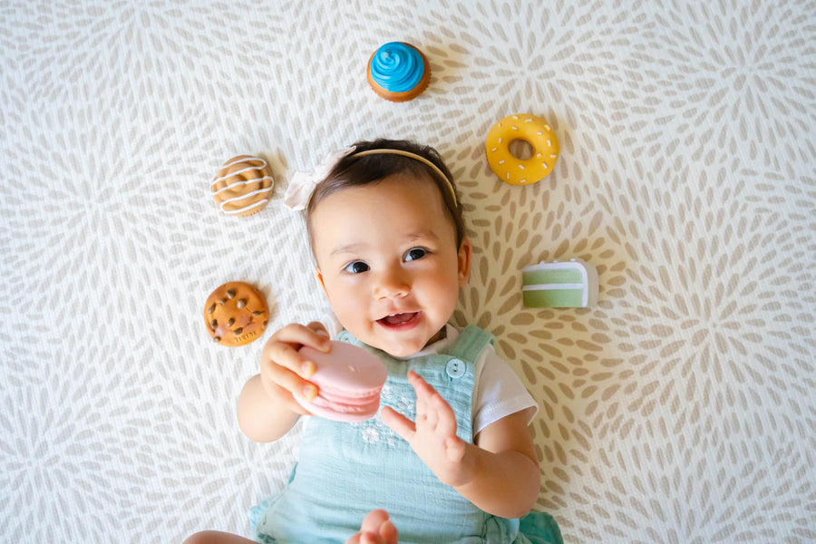 Macaroon Natural Rubber Teether