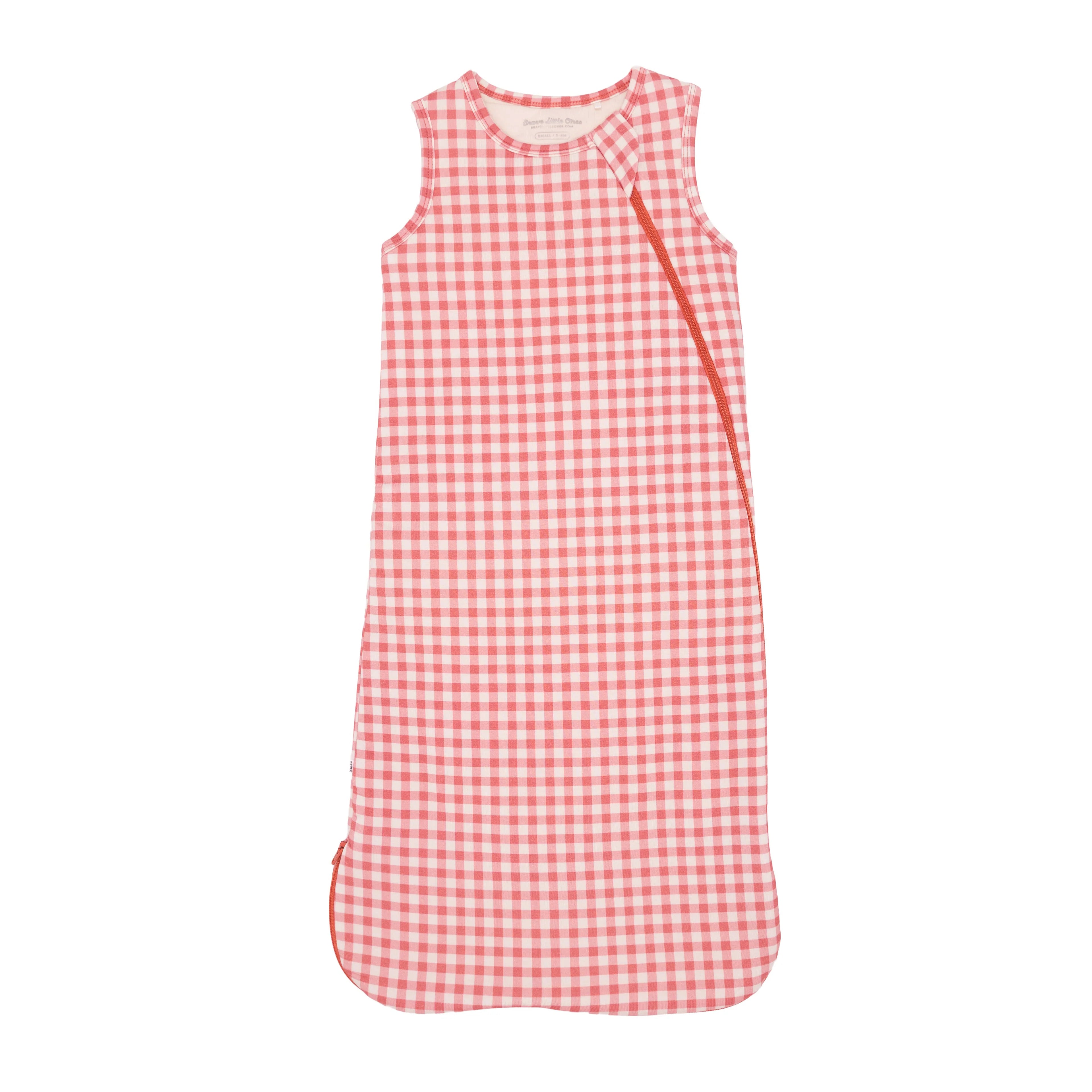 Mauve Small Gingham Sleep Sack (1.0 TOG)