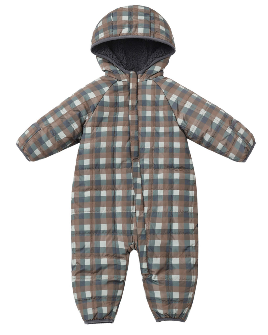 Midnight Check Cedar Puffer Suit