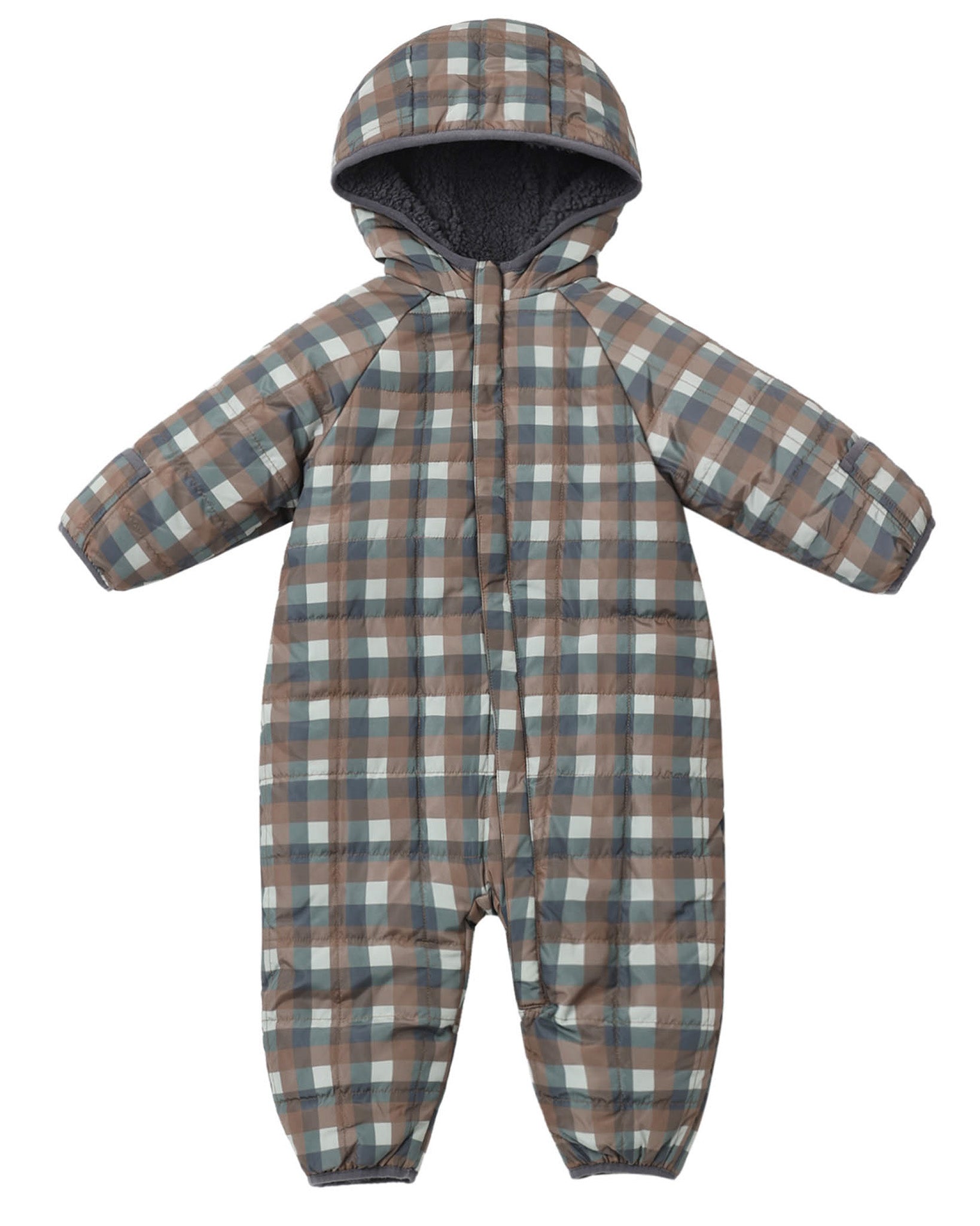 Midnight Check Cedar Puffer Suit