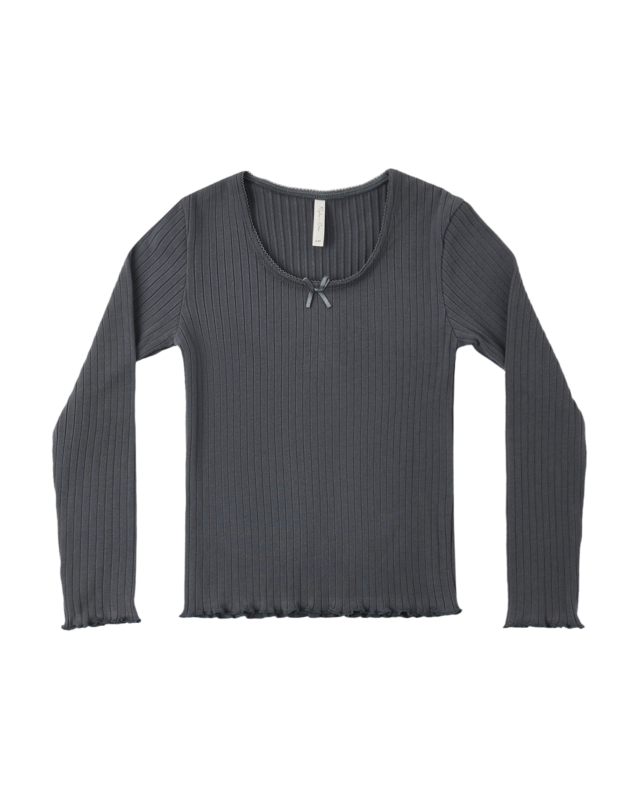 Midnight Ribbed Long Sleeve