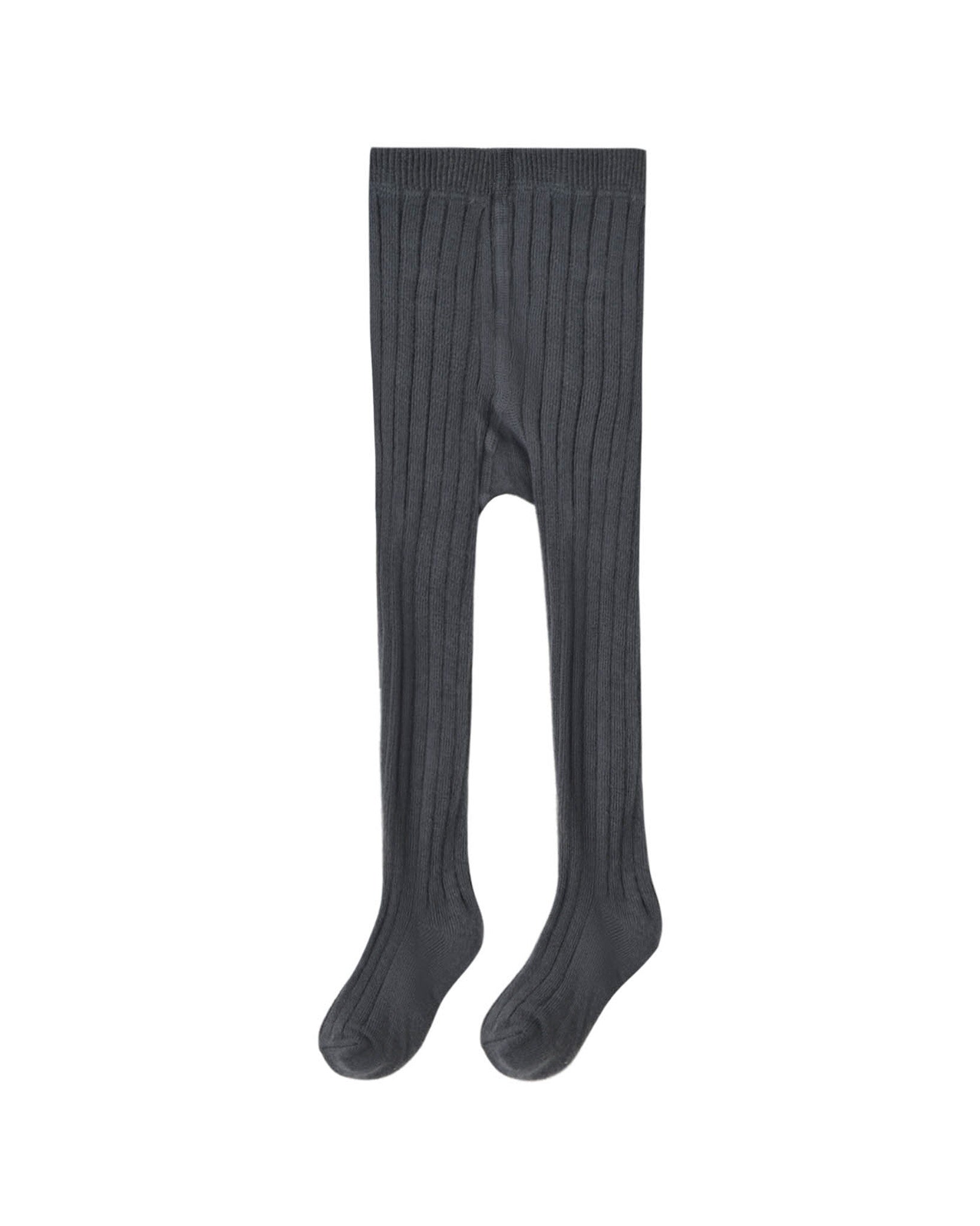 Midnight Ribbed Tights