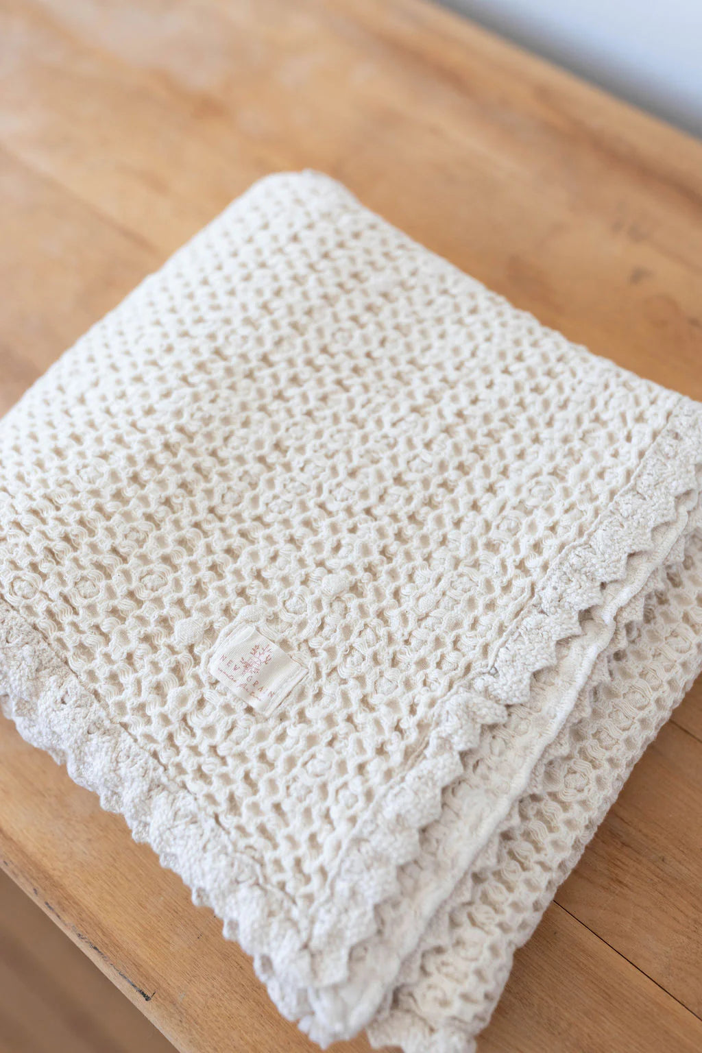 Cozy Waffle Baby Blanket - Milk