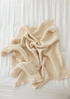 Cozy Waffle Baby Blanket - Milk