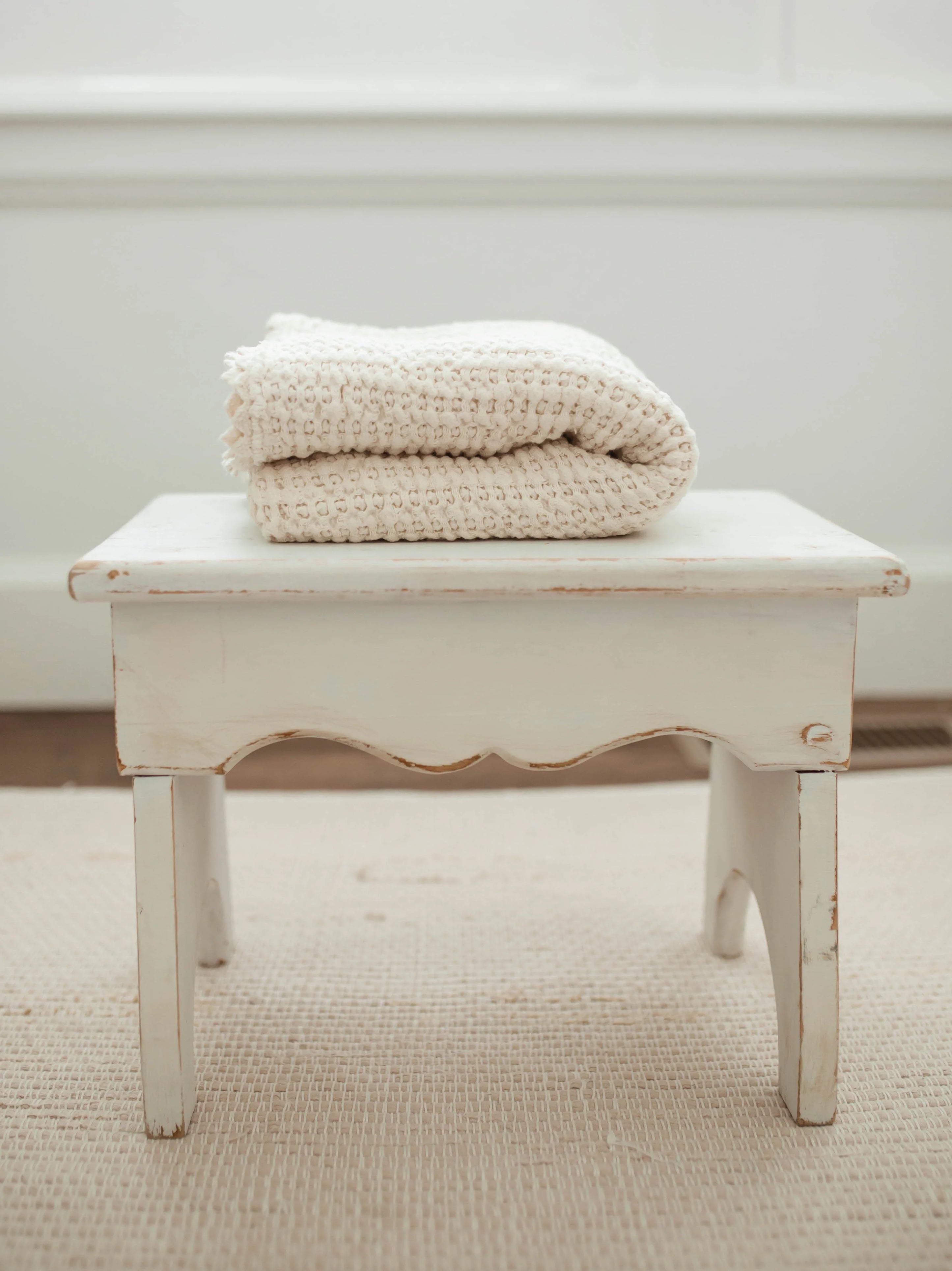 Cozy Waffle Baby Blanket - Milk