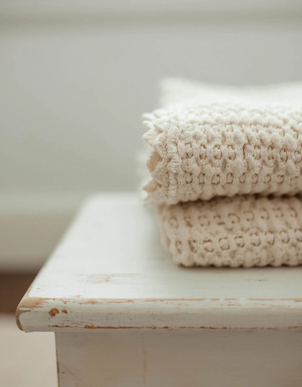 Cozy Waffle Baby Blanket - Milk