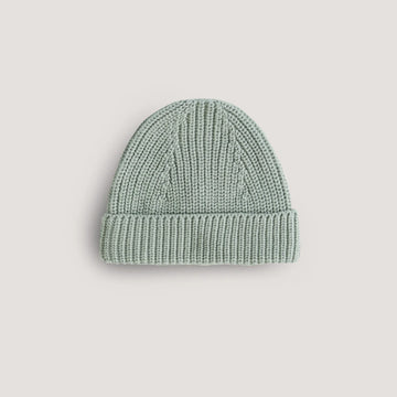 Light Mint Organic Cotton Chunky Knit Beanie