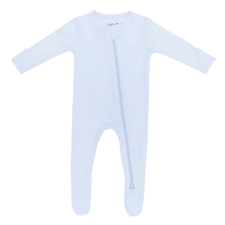 Mist Bamboo Zippered Footie
