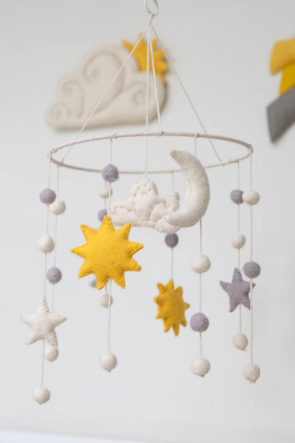 Sun, Moon, & Stars Felt Mobile