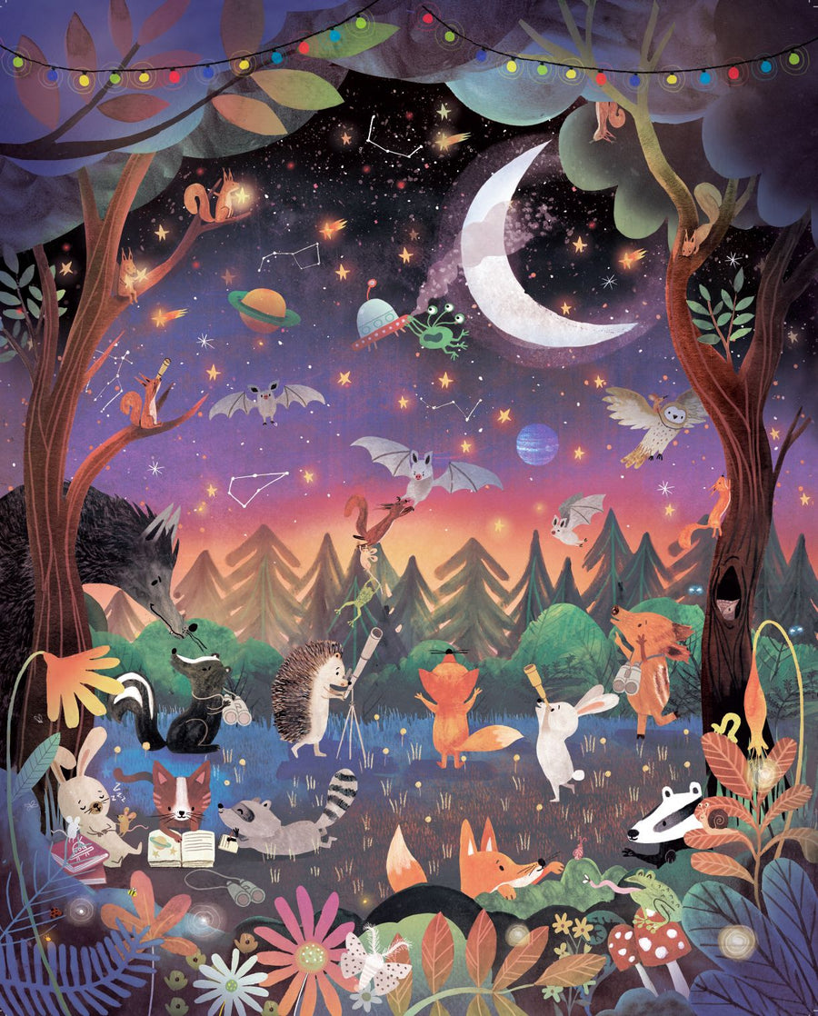 Mischief Under the Moonlight Puzzle (300 Piece)