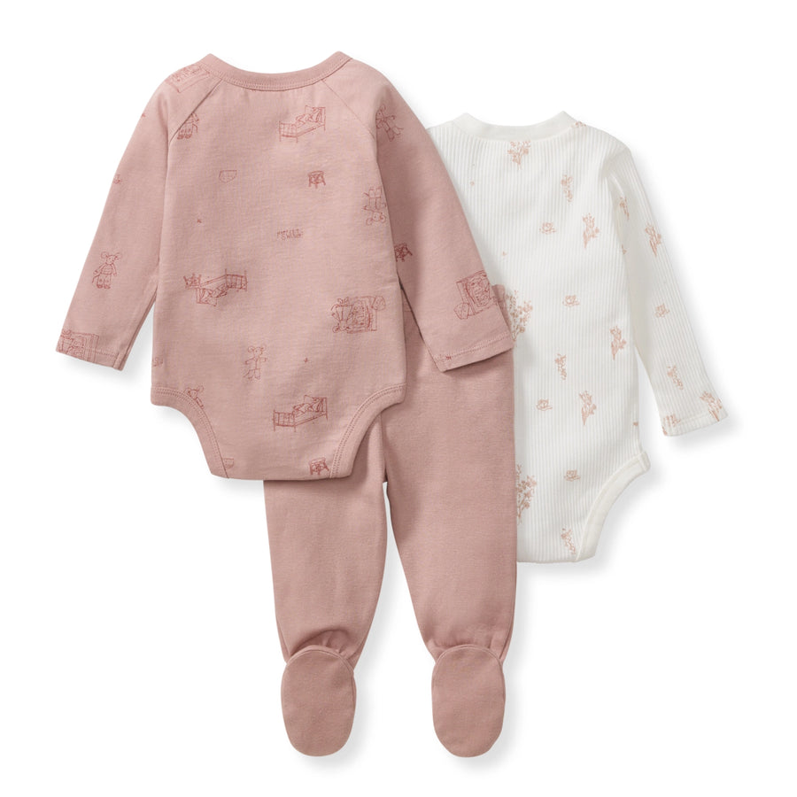 Wildflower 3 Piece Bodysuit & Pant Set