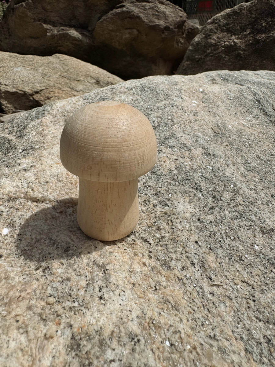 Oak Wood Mushroom Rattle Baby Shaker