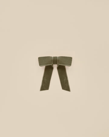 Olive Velvet Bow