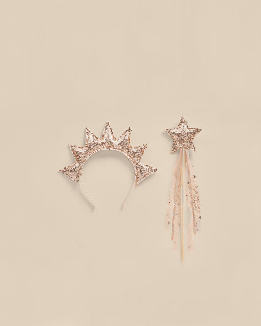 Dusty Rose Sun Crown & Wand