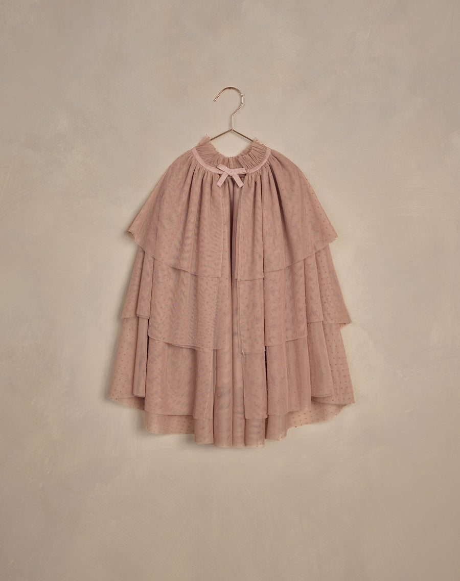 Dusty Rose Tulle Cape