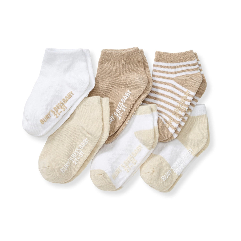 Set of 6 Organic Ankle Socks - Oat