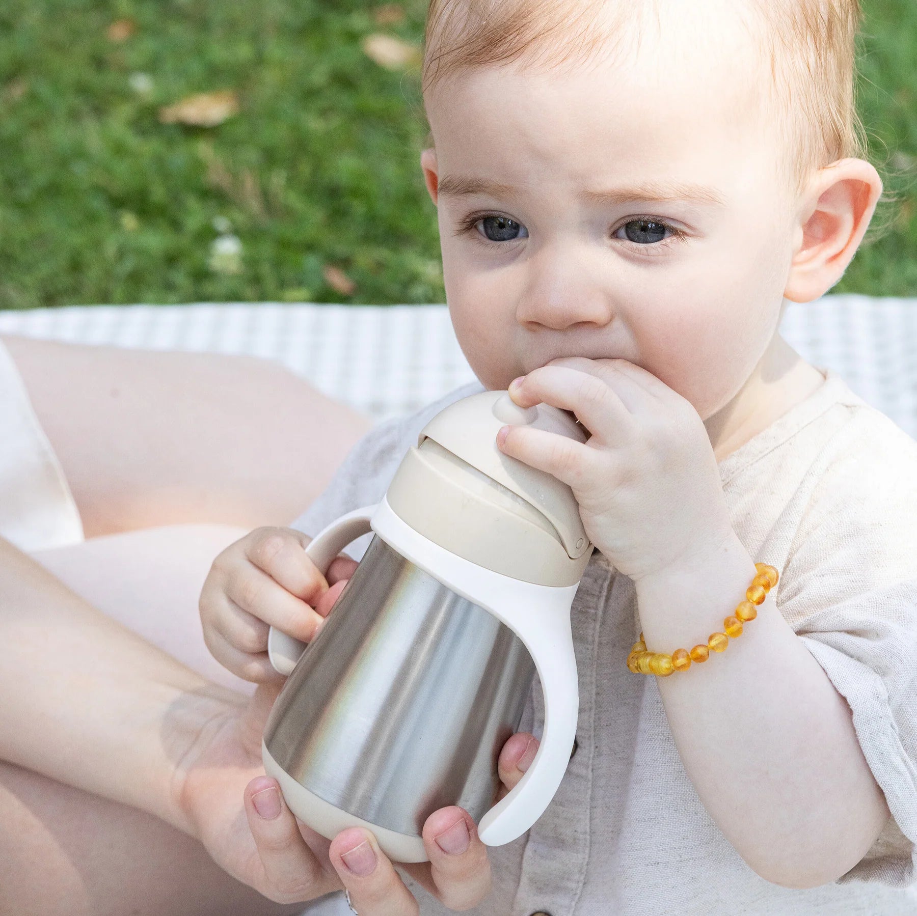 Stainless Steel Straw Sippy Cup - Oat